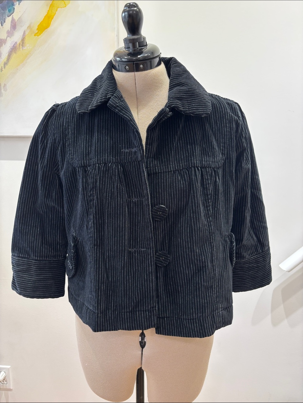 O'Neill Black Corduroy Button-Front Jacket